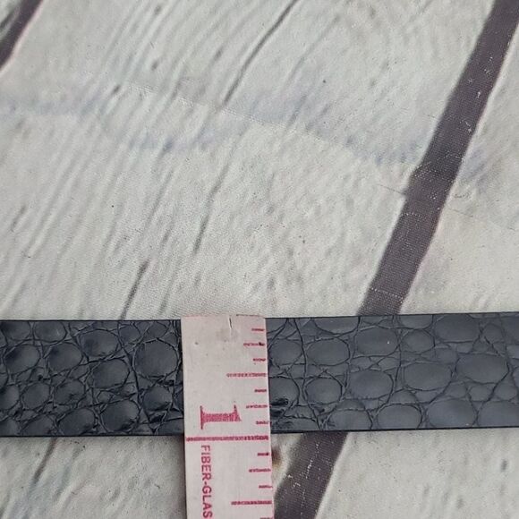 Vintage 80s 90s Midnight Blue Croc Skinny - Picture 10 of 11